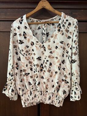 Philosophy women’s elastic waist blouse • top • shirt